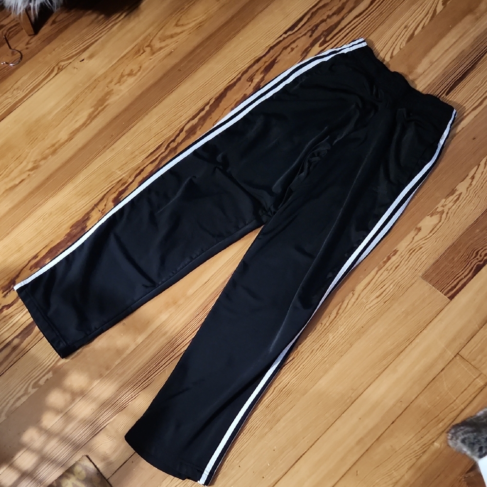 adidas Black Joggers with White Accents